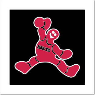 Jumping Toronto Raptors Gingerbread Man Posters and Art